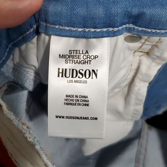 Hudson Stella Mid Rise Crop Straight Jeans in Light Wash Size 29 - Picture 13 of 15
